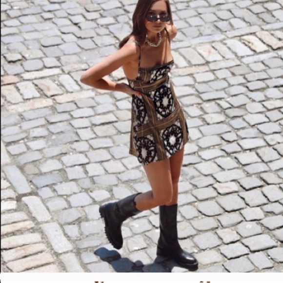 NWT Danielle Bernstein printed mini slip dress - Picture 2 of 6